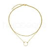 Brass Layered Necklace for Women NJEW-JN04912-4