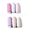 6Pcs 6 Colors Round Polyester Ultra-Thin Elastic Thread for Sewing Machines EW-K001-01C-0.5mm-1