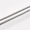 Brass Round Snake Chain Necklace Making MAK-T006-11B-B-3