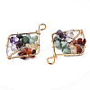 Natural Mixed Stone Pendants G-T131-96B-04-1