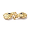 Brass Enamel Pendants KK-P204-15G-4