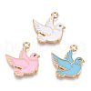 Alloy Enamel Bird Pendants PALLOY-N170-009-NR-1