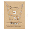 3Pcs 3 Styles Alloy Crystal Rhinestone Constellation Pendant Necklaces Sets WGEBB06-06-1