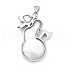 304 Stainless Steel Big Pendants STAS-G303-08AS-2