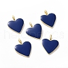 Brass Enamel Pendants KK-P204-14G-D-1