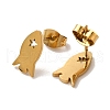 PVD Vacuum Plating 304 Stainless Steel Stud Earrings EJEW-Z040-31G-2