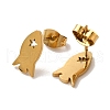 Vacuum Plating 304 Stainless Steel Stud Earrings EJEW-Z040-31G-2