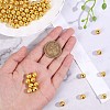 SUNNYCLUE 100Pcs Brass Textured Beads KK-SC0003-40-3