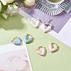 Enamel Heart Hoop Earrings JE1108B-5