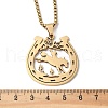 304 Stainless Steel Pendant Necklaces NJEW-H065-28G-3