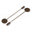 Brass Lapel Pin Base Settings KK-WH0045-025B-KCG-2