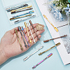  18Pcs 6 Colors Zinc Alloy Snuff Spoon AJEW-NB0006-13-3