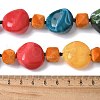 Bohemian Resin Beaded Neckalces NJEW-C072-03-3