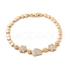 Brass Micro Pave Cubic Zirconia Link Chain Bracelets KK-R217-40G-4