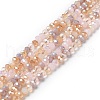 Glass Beads Strands EGLA-A034-M4mm-08-3