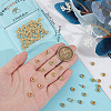 Beebeecraft 100Pcs Rack Plating Brass Rhinestone Spacer Beads KK-BBC0016-22G-3