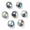 UV Plating Rainbow Iridescent Acrylic Beads PACR-E001-03G-2