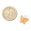 Spray Painted Glass Butterfly Pendants PALLOY-JF03847-01-2