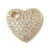 Brass Micro Pave Cubic Zirconia Charms KK-I276-35G-1