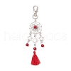 Natural & Dyed Malaysia Jade Bead & Alloy Pendant Decoration HJEW-JM02936-02-2