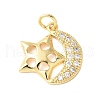 Brass Micro Pave Cubic Zirconia Pendants KK-D357-06A-G-1