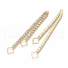 Brass Rhinestone Cup Chain Big Pendants KK-Q735-405G-2