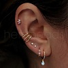 925 Sterling Silver Triple Rings Hoop Earrings for Women IG8200-1-4
