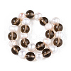 Transparent Glass Beads Strands PEAR-N019-07-3