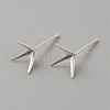 925 Sterling Silver Stud Earring Findings STER-WH0008-15F-S-2