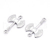 Alloy Double Axe Connector Charms X1-PALLOY-N176-125P-2