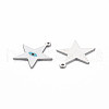 304 Stainless Steel Enamel Pendants STAS-S117-027-3