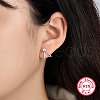 Anti-Tarnish Rhodium Plated 925 Sterling Silver Stud Earrings RF3970-2-3