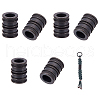  6Pcs Antique Style Groove Column Shape Brass Beads FIND-NB0005-34B-1