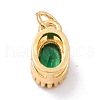 Real 18K Gold Plated Brass Inlaid Cubic Zirconia Charms ZIRC-L100-079G-05-3