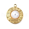 Plastic Pearl Pendants STAS-Q360-03A-G-1