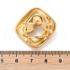 304 Stainless Steel with Plastic Pearl Adjustable Cuff Rings RJEW-Z093-02G-5