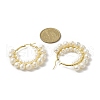 Natural Pearl Beaded Hoop Earrings EJEW-JE05168-03-2