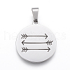 Non-Tarnish 304 Stainless Steel Pendants STAS-I086-04P-16-2