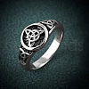 Round with Knot Pattern Brass Finger Rings FS-WG1EEAC-05-2