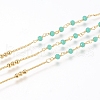3.28 Feet Brass Handmade Beaded Chain X-CHC-G011-10G-05-2