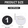 Custom Flat Round with Number ABS Plastic Brooches Set JEWB-WH0025-01-2