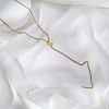 European Style Stainless Steel Butterfly Ppendant Y Necklaces for Women FH1206-2-6