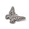 Brass Micro Pave Cubic Zirconia Pendants KK-P308-37P-2