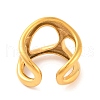 Ion Plating(IP) 304 Stainless Steel Hollow Round Wide Cuff Finger Rings for Women RJEW-S414-66B-G-3