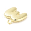 Rack Plating Brass Balloon Letter Pendants KK-C050-01G-M-2
