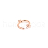 Brass Clip-on Hoop Earring Findings KK-WH0047-02C-2
