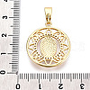 Brass Micro Pave Clear Cubic Zirconia Pendants KK-N268-53G-3