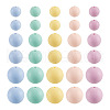 150Pcs 15 Styles Silicone Beads SIL-TA0001-25-2