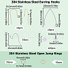 SUNNYCLUE 108Pcs 6 Style 304 Stainless Steel Earring Hooks DIY-SC0021-76-2