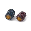 Rhinestone Clay Pave Brass Beads KK-P305-08G-2